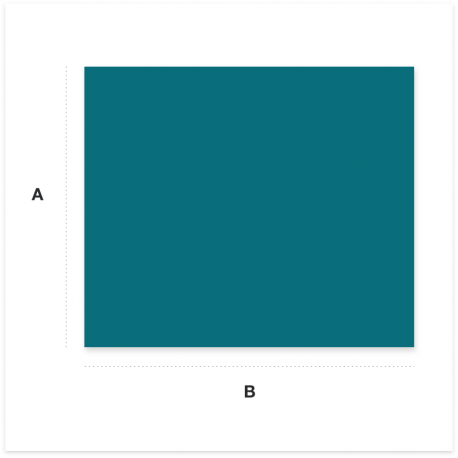 Plaque rectangulaire en tôle bleu, 600x400x30 mm